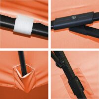Gastronomie-Ampelschirm 3x4m Flap terracotta drehbar mit Ständer