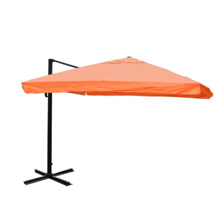 Gastronomie-Ampelschirm 3x4m Flap terracotta drehbar ohne Ständer