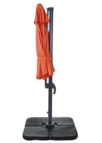 Gastronomie-Ampelschirm rund Ø3m terracotta drehbar mit Ständer