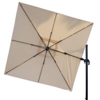 Gastronomie-Ampelschirm 3x4m schwenkbar creme mit Ständer