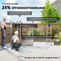 Gerätehaus wetterfest mit Satteldach und Schiebetür grau