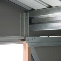 Geräteschuppen Metall mit Schiebetüren 2,1x1,3m gelb