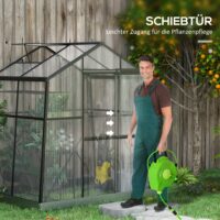 Gewächshaus Aluminium 131x192x203cm Treibhaus 2.51m²