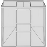 Gewächshaus Anbau mit Schiebetür und Dachfenster Polycarbonat