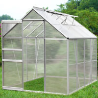 Gewächshaus Treibhaus 4.75m2 / 7.60m³ Dachfenster Schiebetür
