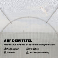 Gewächshausfolie wasserdicht UV Schutz reissfest mit Tür 4x2m