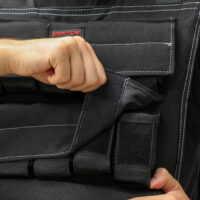 Verstellbare Gewichtsweste 15kg mit reflektierenden Streifen.