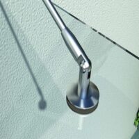 Glasvordach für Haustür mit gehärtetem Glas Edelstahl 200x90cm