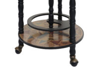 Globusbar JAM-D83 Minibar Weinregal Ø33cm rollbar Eukalyptusholz schwarz