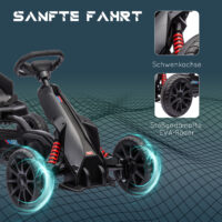 Go-Kart Tretfahrzeug mit Handbremse Outdoor für Kinder 3-8 Jahre