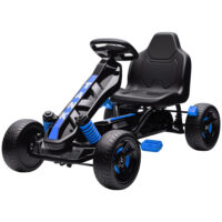 Gokart Tretauto mit Pedalen und Bremse für Kinder 3-6 Jahre blau