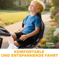 Gokart Tretauto mit Pedalen und Bremse für Kinder 3-6 Jahre blau