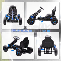 Gokart Tretauto mit Pedalen und Bremse für Kinder 3-6 Jahre blau