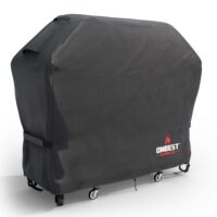 Mittelgroße Grillabdeckung aus wetterfestem Material für optimalen Schutz.