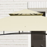 Grillzelt mit Ablagen und Haken für Garten oder Terrasse beige
