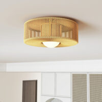 Deckenleuchte Hängelampe Boho rund mit Hanfseil LED geeignet