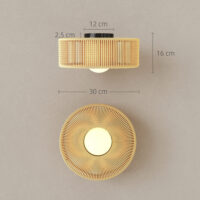 Deckenleuchte Hängelampe Boho rund mit Hanfseil LED geeignet