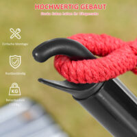 Hängemattengestell 3 m lang mit stabilem Stahlrahmen, Farbe Schwarz.