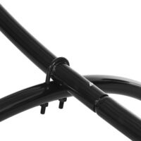 Hängemattengestell 3 m lang mit stabilem Stahlrahmen, Farbe Schwarz.