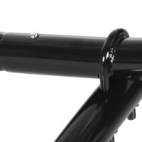 Hängemattengestell 3 m lang mit stabilem Stahlrahmen, Farbe Schwarz.