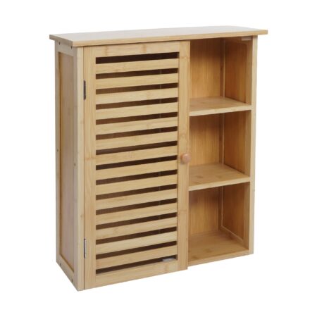 Hängeschrank Badschrank Badezimmerschrank Bambus 60x50x19cm