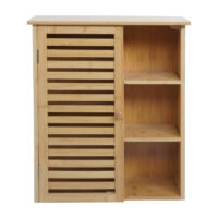 Hängeschrank Badschrank Badezimmerschrank Bambus 60x50x19cm