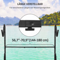 Halterung für 2 Kajaks SUPs Surfboards verstellbar Metall