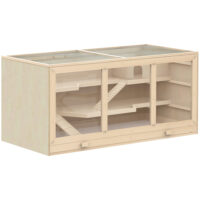 Naturholz-Hamsterkäfig, 115x57x55cm.