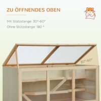 Naturholz-Hamsterkäfig, 115x57x55cm.