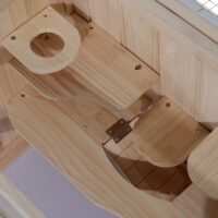 Hamsterkäfig für Zwerghamster Mäuse mit 2 Etagen und Zubehör Holz