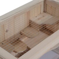 Hamsterkäfig für Zwerghamster Mäuse mit 2 Etagen und Zubehör Holz