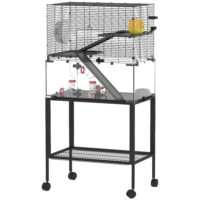 Hamsterkäfig mit 3 Ebenen und Zubehör für Kleintiere