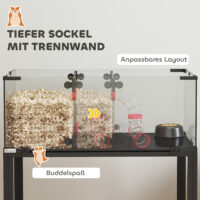 Hamsterkäfig mit 3 Ebenen und Zubehör für Kleintiere