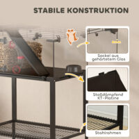 Hamsterkäfig mit 3 Ebenen und Zubehör für Kleintiere