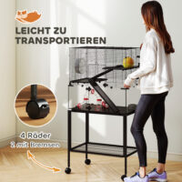 Hamsterkäfig mit 3 Ebenen und Zubehör für Kleintiere
