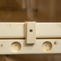 Hamsterkäfig gross mehrstöckig mit Gitterdach aus Holz