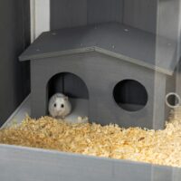Hamsterkäfig gross für Zwerghamster aus Holz und Acryl