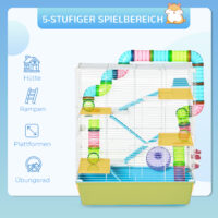 Hamsterkäfig mehrstöckig mit Zubehör für Hamster und Mäuse