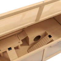 Hamsterkäfig mit Plattform Hängebrücke und Hütte für Hamster