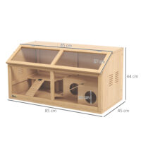 Hamsterkäfig mit Plattform Hängebrücke und Hütte für Hamster