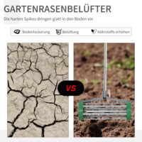 Handvertikutierer Rasenlüfter mit Stachelwalze für Gartenpflege