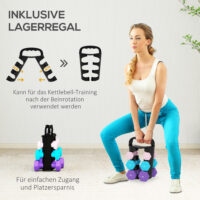 Hantelset mit Aufbewahrung für Fitness Training verschiedene Gewichte
