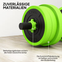 Hantel Set Kurzhantel Langhantel Kettlebell verstellbar 20kg