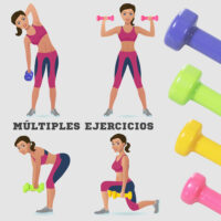 Tragbares und vielseitiges Hantelset mit Koffer (4 Paare).