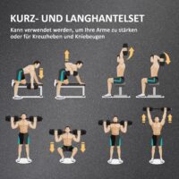 Hanteln Set Kurzhantel Langhantel verstellbar für Krafttraining 30kg