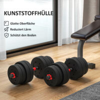 Hanteln Set Kurzhantel Langhantel verstellbar für Krafttraining 30kg