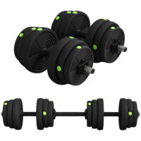 Hantelset Langhantel Kurzhantel rutschfest 25kg