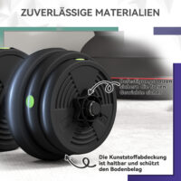 Hantelset Langhantel Kurzhantel rutschfest 25kg