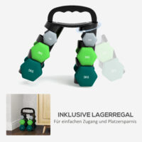 Hantelset mit Ständer 6 Kurzhanteln für Fitness und Training