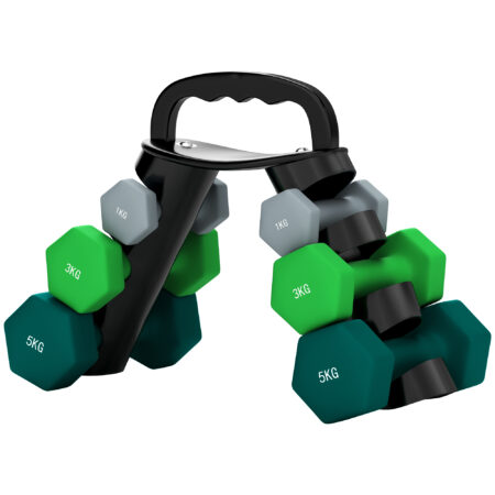 Hantelset mit Ständer 6 Kurzhanteln für Fitness und Training